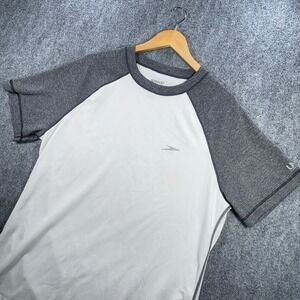 Speedo Shirt Mens L White Swim Lightweight Short Sleeves Stretch UV Block #AB691